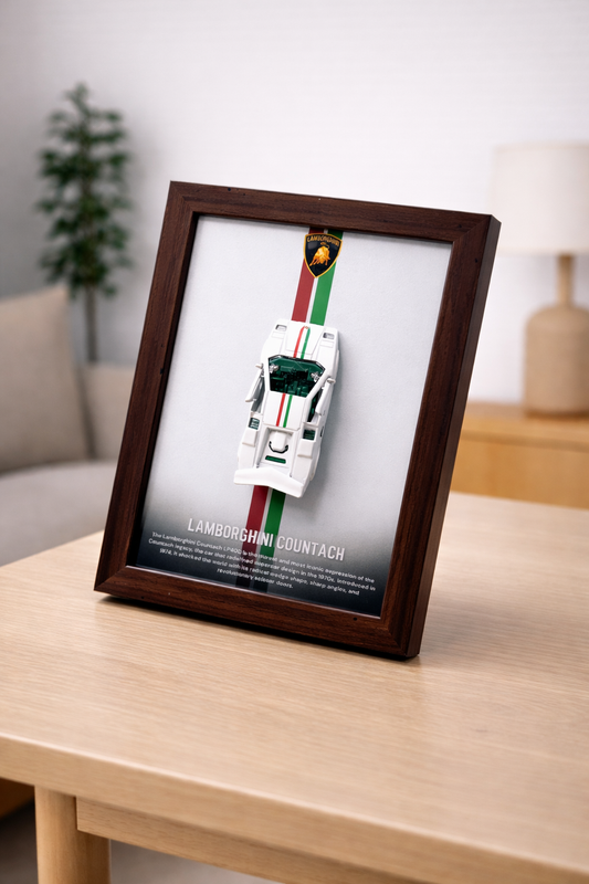 Lamborghini Countach 3d Car Frame (white)