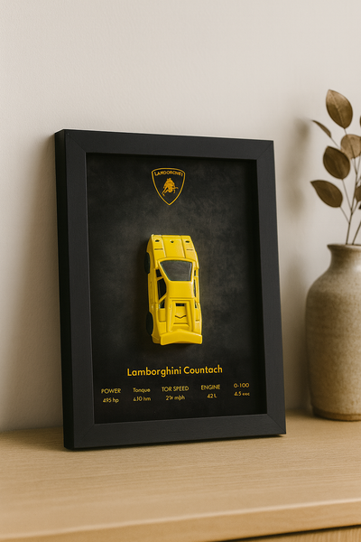 Lamborghini Countach 3d Car Frame (Majorette)