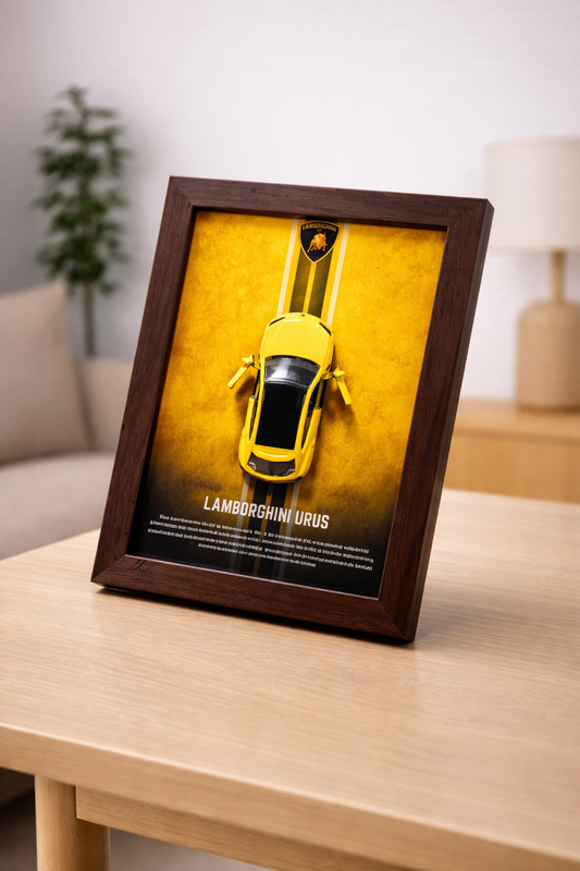 Lamborghini Urus 3d Car Frame (yellow)