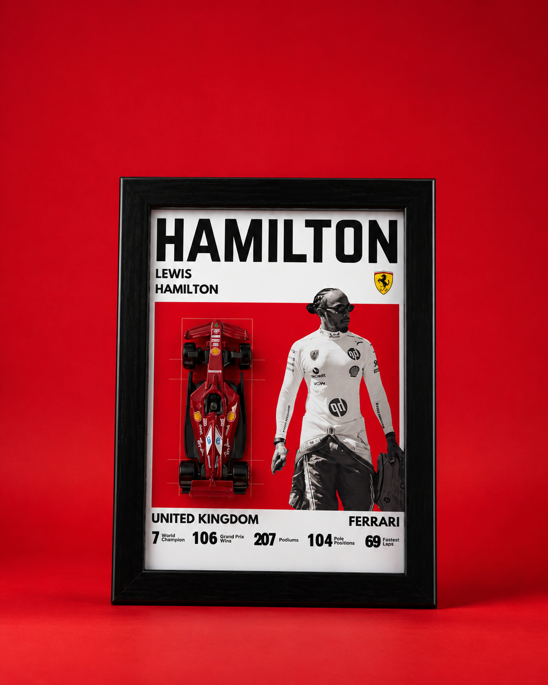 Lewis Hamilton Ferrari F1 Birthday Frame Hamper