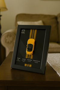 MAZDA race car 3d Hotwheels Car Frame (yellow)