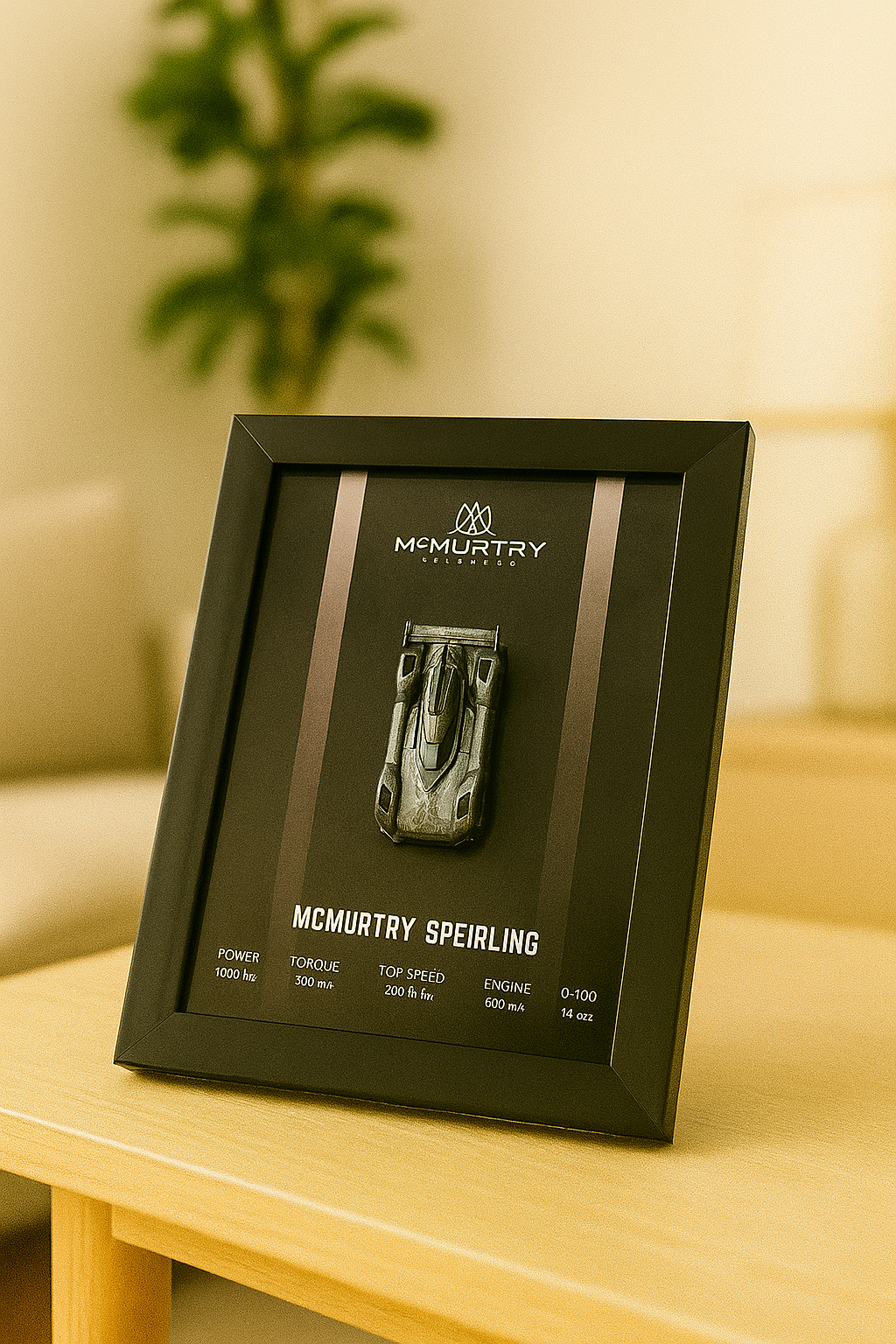 McMurtry Spierling 3d Hotwheels Car frame 1:64 scale (Q case)