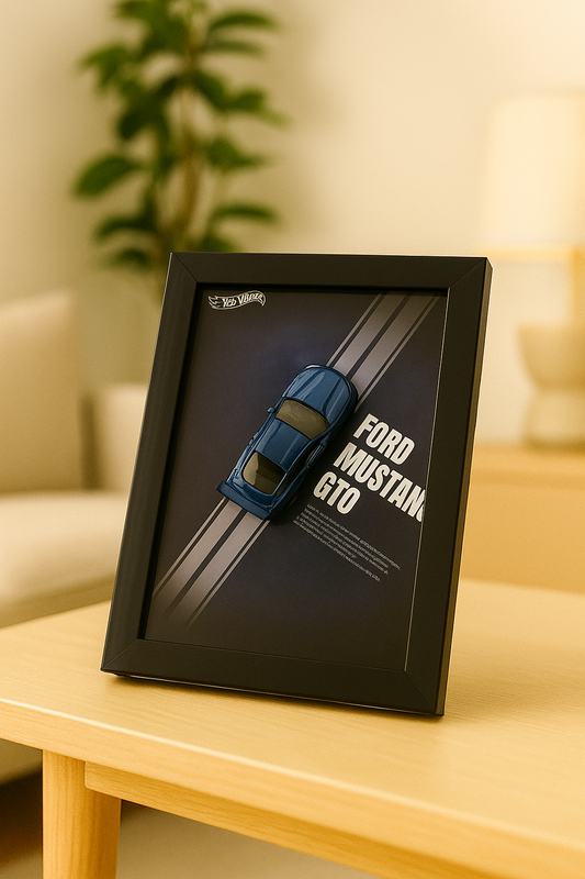 Ford Mustang GTD 3d Hotwheels Car frame 1:64 scale (Q case)