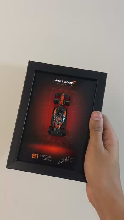 McLaren MCL38 Formula 1 3D Shadow Box Frame – Oscar Piastri #81