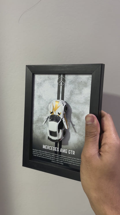 Mercedes Amg GTR 3d Car Frame (White)