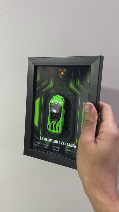 Lamborghini Aventador 3d Car Frame (green)