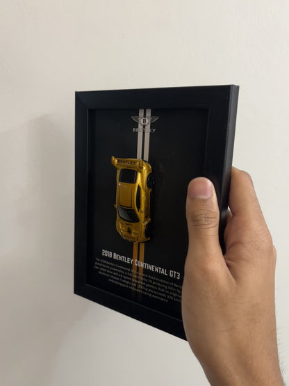 2018 Bentley Continental GT3 3d Hotwheels Car frame 1:64 scale (Q case)