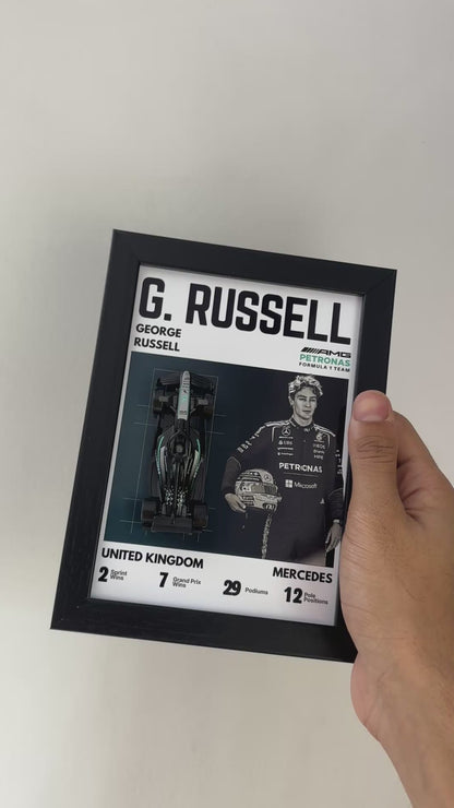 George Russell Mercedes AMG Petronas F1 3D Car Frame