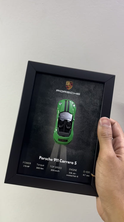 Porsche 911 Carrera S Green 3d car frame