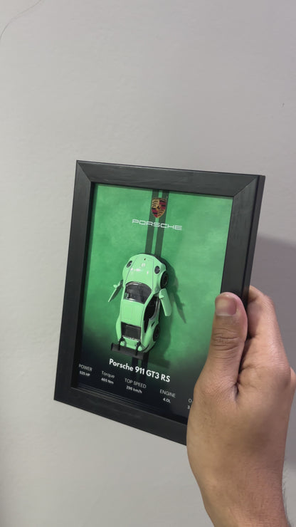Porsche 911 GT3 RS 3d Car Frame (Light green)
