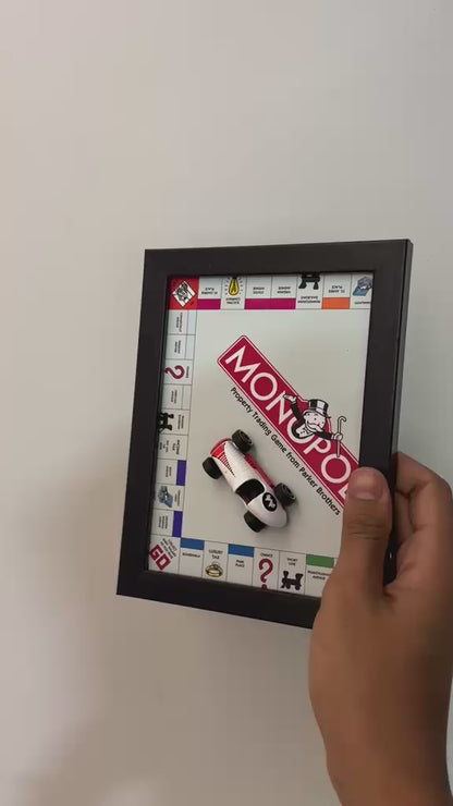 Monopoly Race Car 3D Car Frame Detachable Hot Wheels Diecast
