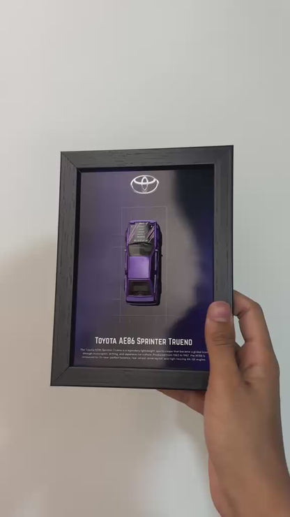 Toyota AE86 Sprinter Trueno 3D Car Frame Detachable Hot Wheels Diecast