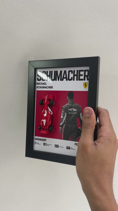 Michael Schumacher Ferrari F1 Hotwheels 3D Car Frame | Legends Edition
