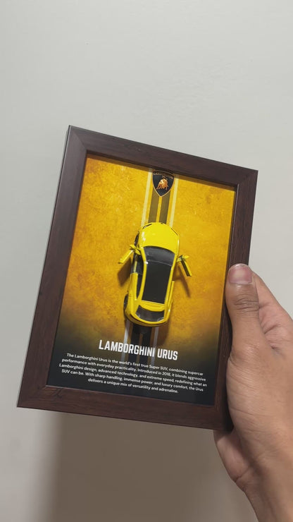 Lamborghini Urus 3d Car Frame (yellow)