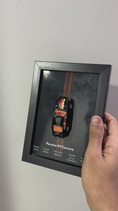 Porsche 911 Carrera RS 3d Car Frame (Black)