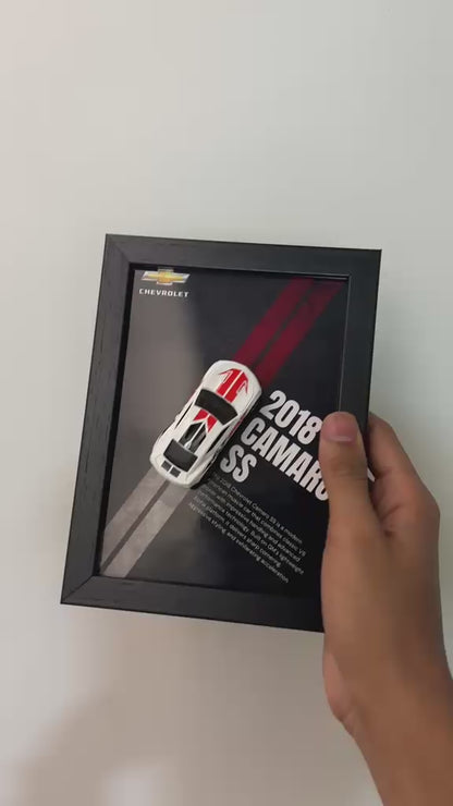 2018 Camaro SS 3D Car Frame Detachable Hot Wheels Diecast