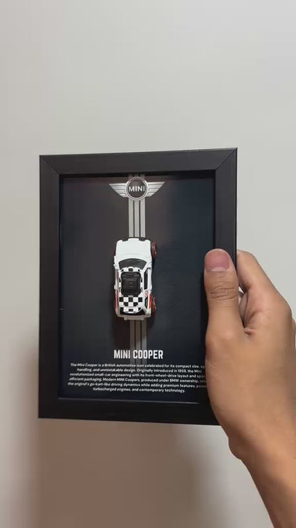 Mini Cooper 3D Car Frame Detachable Hot Wheels Diecast