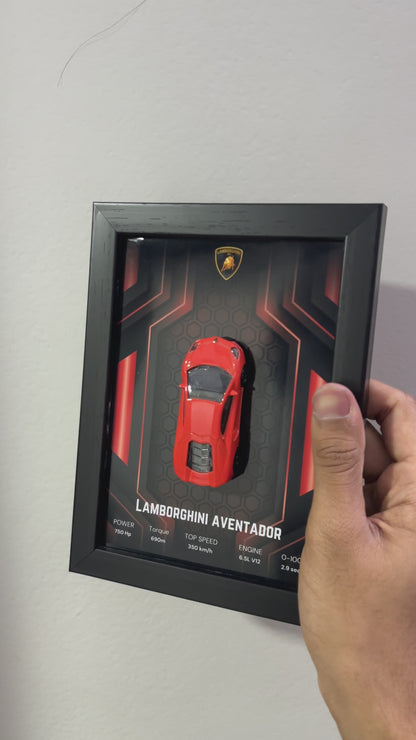Lamborghini Aventador 3d Car Frame (orange)