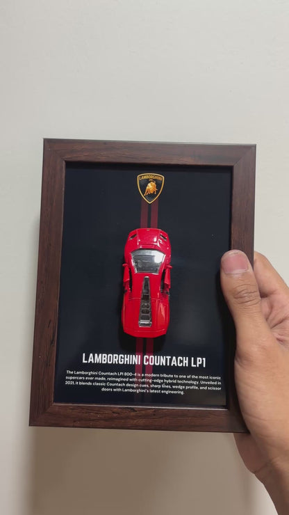 Lamborghini Countach 3d Car Frame (Red)