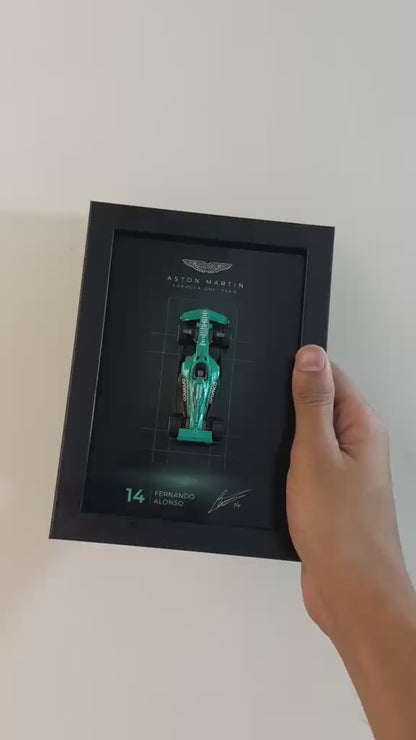 Aston Martin AMR24 Formula 1 3D Shadow Box Frame – Fernando Alonso #14