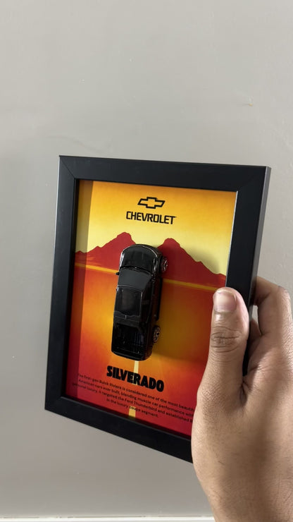 Silverado 3d Hotwheels Car Frame (Orange)
