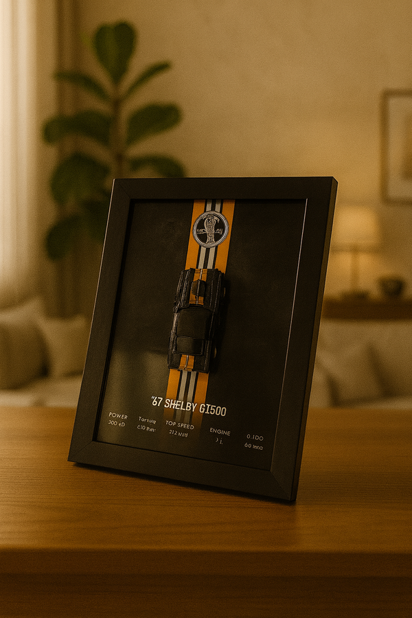 67 Shelby GT500 3d Hotwheels Car frame 1:64 scale