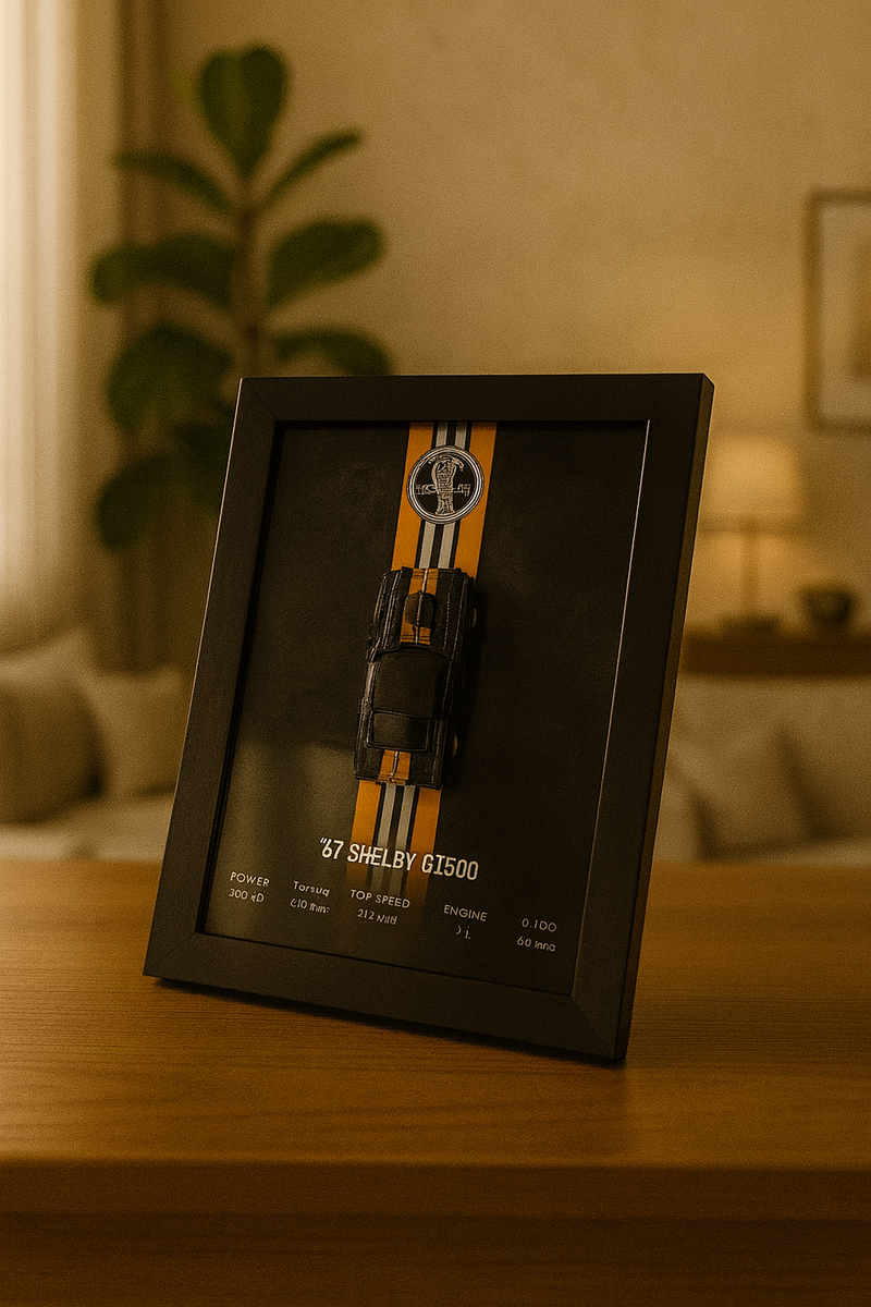67 Shelby GT500 3d Hotwheels Car frame 1:64 scale