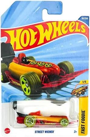 Hot Wheels Street Weiner Die Cast Car (Orange, Red) - 1 unit