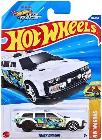Hot Wheels Track Dwagon Die Cast Car (White) - 1 unit