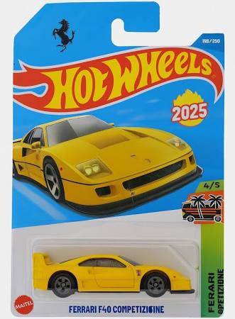 Hot Wheels Q case Ferrari f40 Competizione 4/5 Die Cast Toy Car 2025