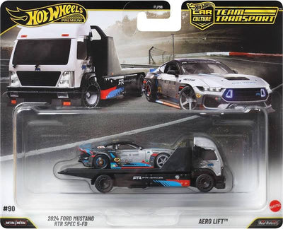 Hot Wheels Team Transport 2024 Ford Mustang RTR Spec 5-FD & Aero Lift Die-Cast Vehicle