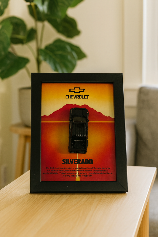 Silverado 3d Hotwheels Car Frame (Orange)