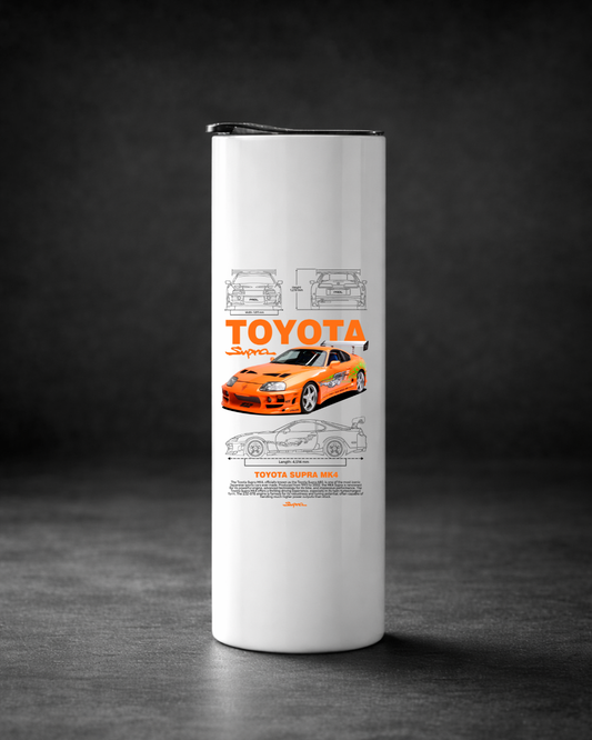 Toyota Supra Stainless Steel Tumbler with Metal Straw